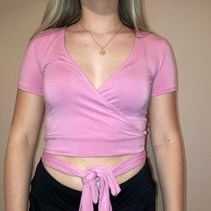 Pink Tie-Up Shirt